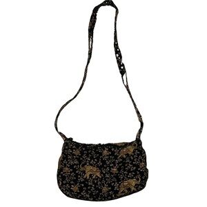 3/$25 🍄 Boho Elephant Black and Tan Mini Shoulder Bag